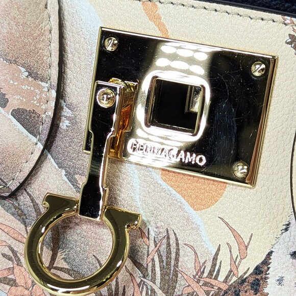 Ferragamo The Studio Day and Night Printed Top-Handle Bag (MSRP $3,200) - Picture 6 of 13
